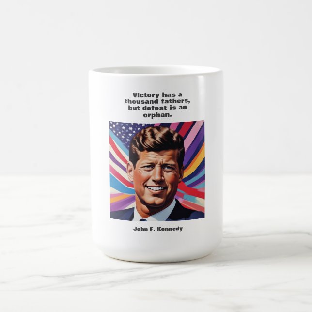 Mug JFK John F. Kennedy Quote Motivational Inspiration (Centre)