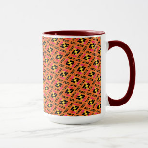 MUG Jimette Pink Design orange white cup