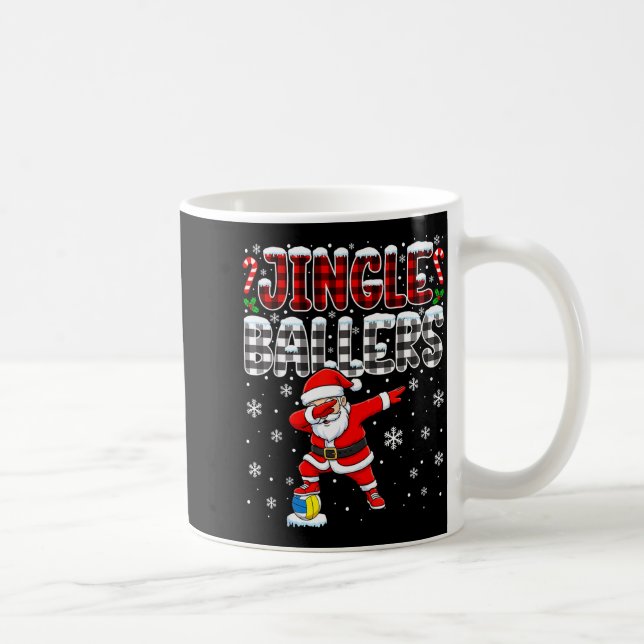 Mug Jingle Ballers Plaid Santa Dabbing Volleyball Chri (Droite)