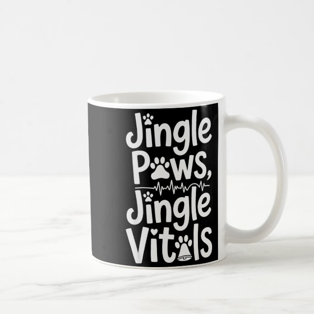 Mug Jingle Paws Jingle Vitals Funny Vet Nurse Xmas  (Droite)