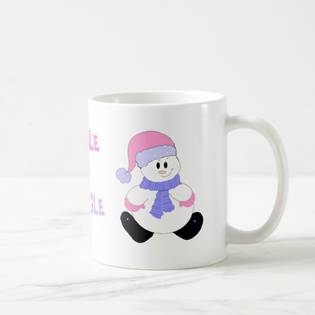 Mug Jingle Snowman en rose (Droite)