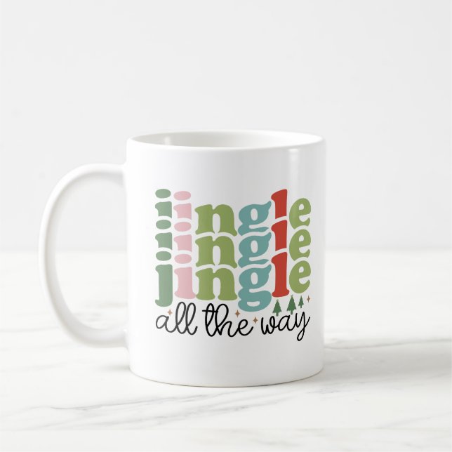 Mug Jingle tout le chemin Retro Super Noël (Gauche)