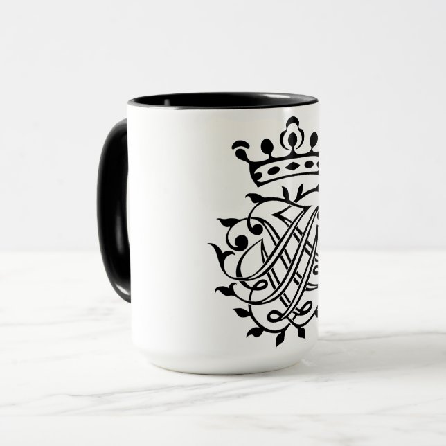 Mug Johann Sebastian Bach Crest Monogramme Insignia (Devant gauche)