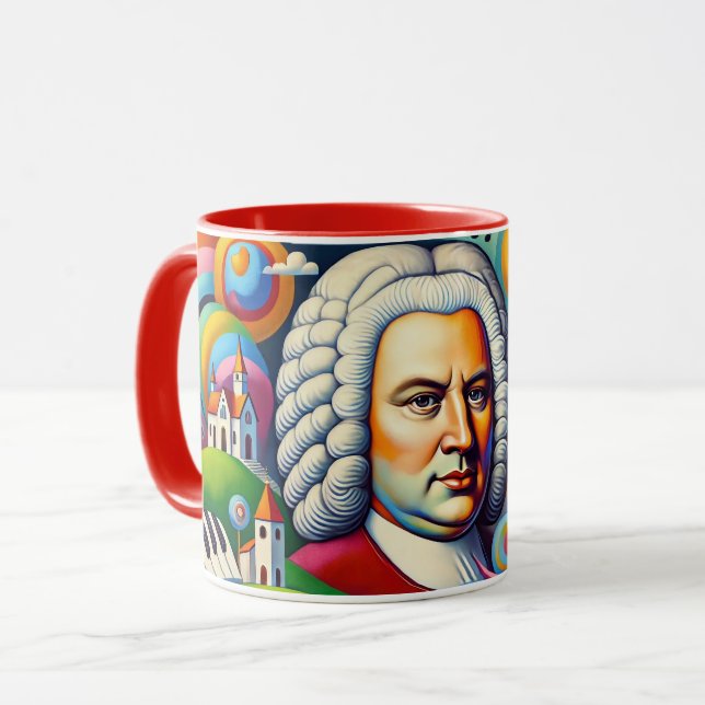Mug Johann Sebastian Bach : Portrait dans un tableau m (Devant gauche)