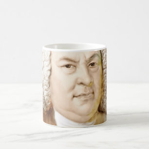 Mug Johann Sebastian Bach Portrait en beige