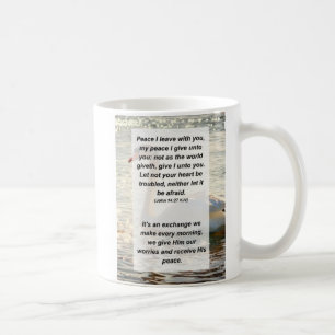 Mug John 14:27 Paix que je pars avec toi, ma paix que