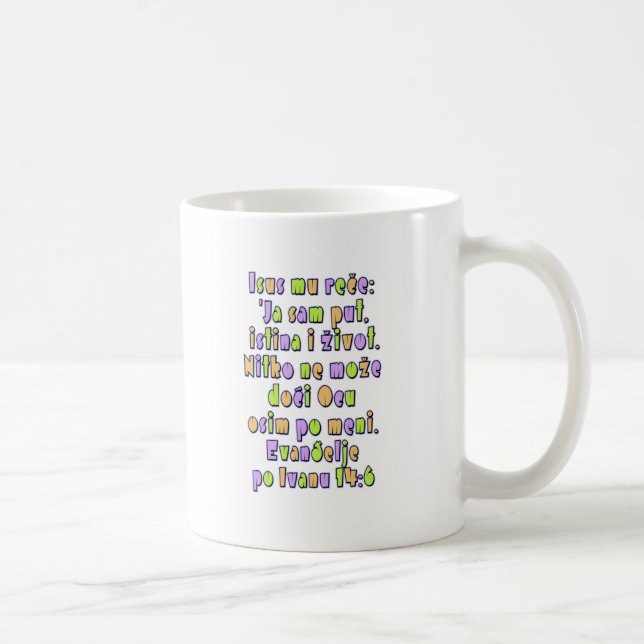 Mug John 14:6 Croate (Droite)