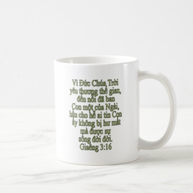 Mug John 3:16 Vietnamien (Droite)