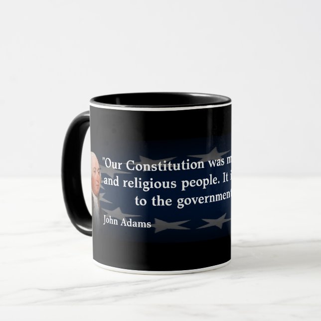 Mug John Adams Cite Sur Notre Constitution (Devant gauche)