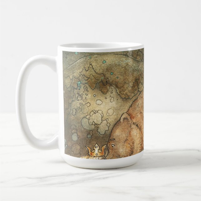 Mug John Bauer embrasse l'ours sur le nez 1907 (Gauche)