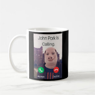 Mug John Pork Appelle Réponse Téléphone