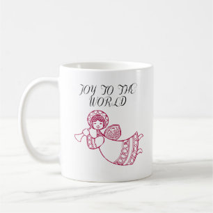 Mug Joie au monde avec Jubliant Angel Outline Rouge