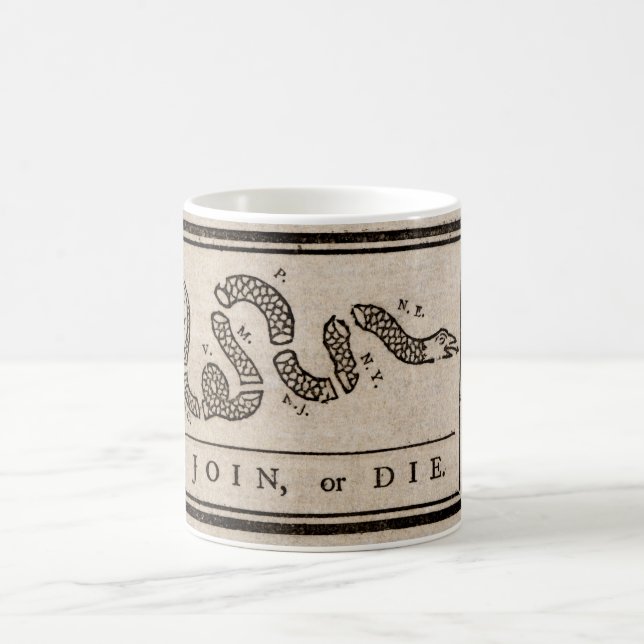 Mug Joignez ou mourez bande dessinée politique par (Centre)