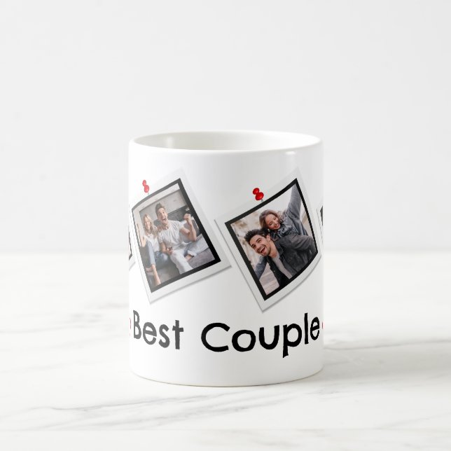 Mug Joli 4 photo Meilleur Couples photos personnalisée (Centre)