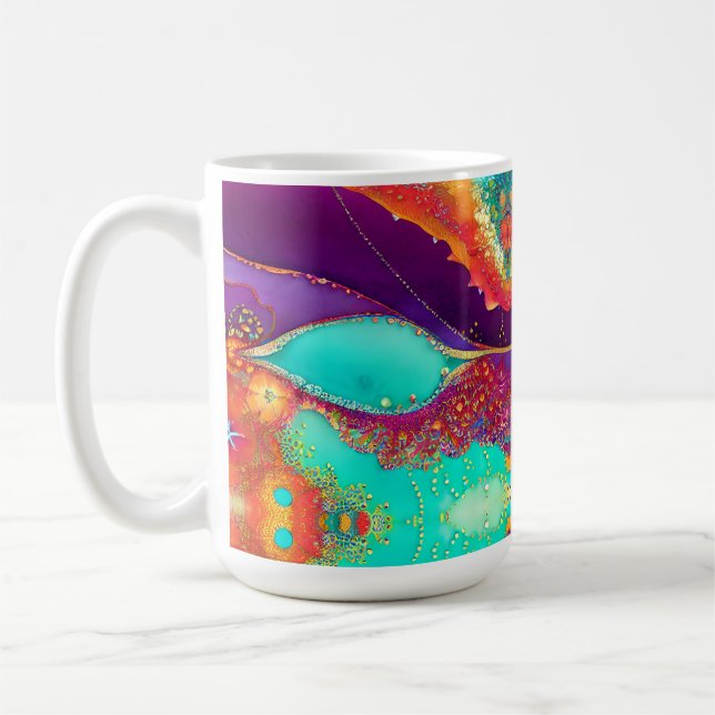Mug Joli Art De La Plage Abstrait (Gauche)