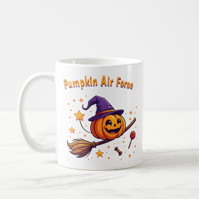 Mug Joli balai citrouille halloween (Gauche)