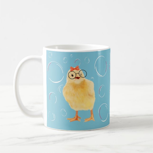 Mug Joli Bébé Chick avec lunettes (Gauche)