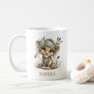 Mug Joli bébé lion floral Wild One 1er anniversaire