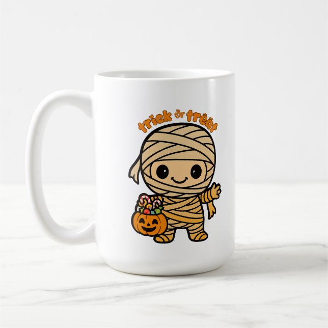 Mug Joli bébé maman souriante avec panier à bonbons Ci (Gauche)