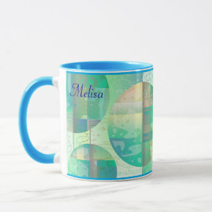 Mug Joli Bleu Est Mon Préféré Couleur Nom Cadeau Café