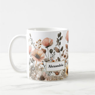 Mug Joli Boho Fleurs sauvages roses