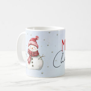 Mug Joli bonhomme de neige et neige Noël