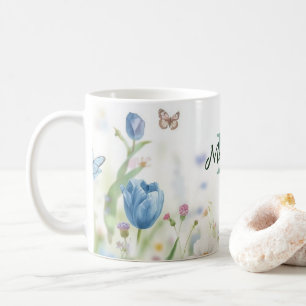 Mug Joli bouquet de fleurs sauvages de printemps vert