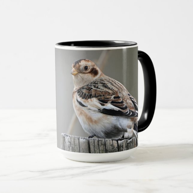 Mug Joli Bunting de neige magnifique Géorgie Photograp (Devant droit)