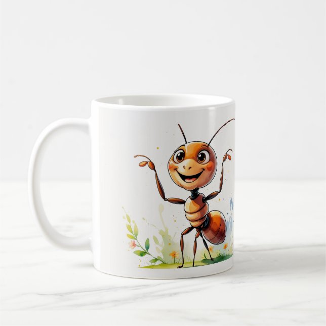 Mug Joli café en caricature à la fourmi (Gauche)