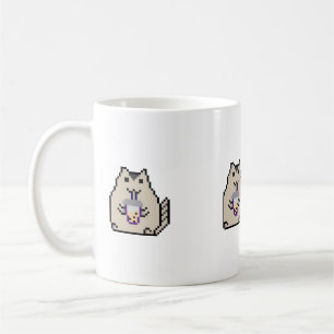 Mug « Joli chat pixelisé avec bubble tea – Style rétro