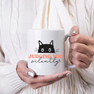 Mug Joli Chat qui vous juge silencieusement