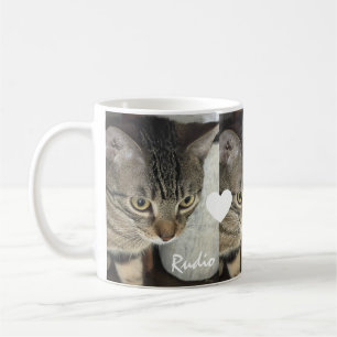 Mug Joli Chatounet Trois Photo Coeur Nom Animal