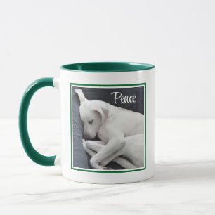 Mug Joli Chien blanc Chien blanc couché Paix Noël