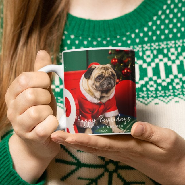 Mug Joli Chien Chien Chien Chien Chien Noel Photo Pawl (Créateur téléchargé)