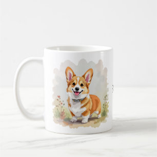 Mug Joli chien Corgi gallois Pembroke rouge
