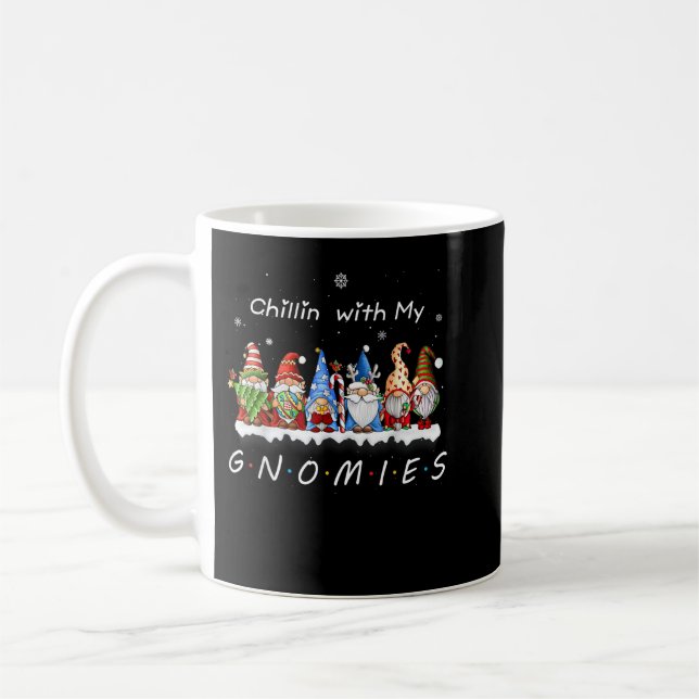 Mug Joli Chillin Avec Mes Gnomies Drôle Gnome Christe (Gauche)