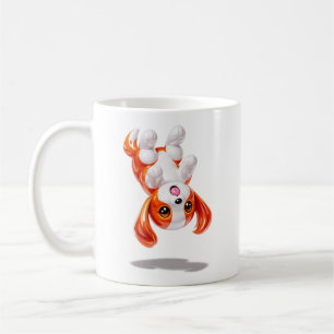 Mug Joli chiot lévitant la tête à l'envers