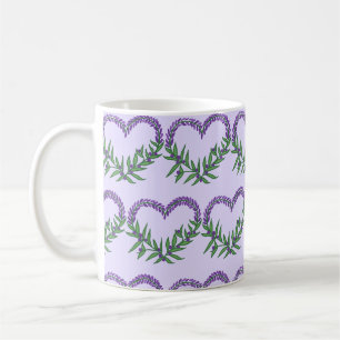 Mug Joli cœur floral lavande 