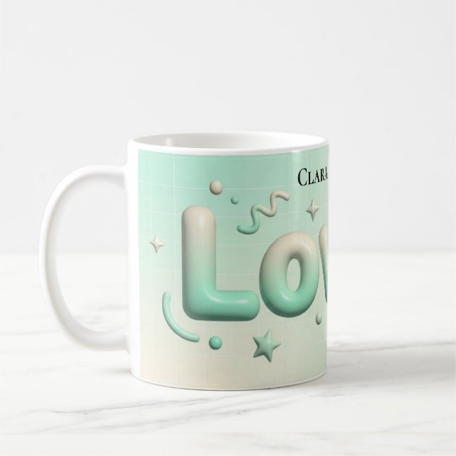 Mug Joli Cœur Minimaliste Personnalisé (Gauche)