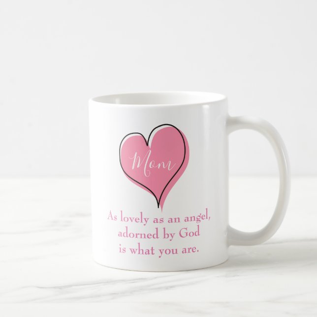 Mug Joli coeur rose pour maman (Droite)