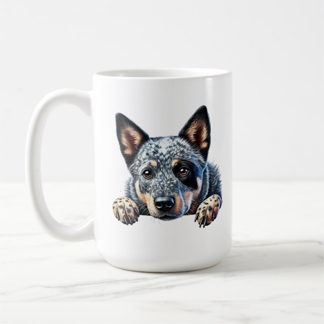 Mug Joli Conception de chien de bétail australien" (Gauche)