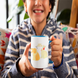 Mug Joli Couple de Lapins Citation d'Amour - "Chéri je