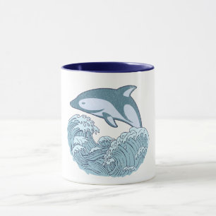 Mug Joli dauphin bleu