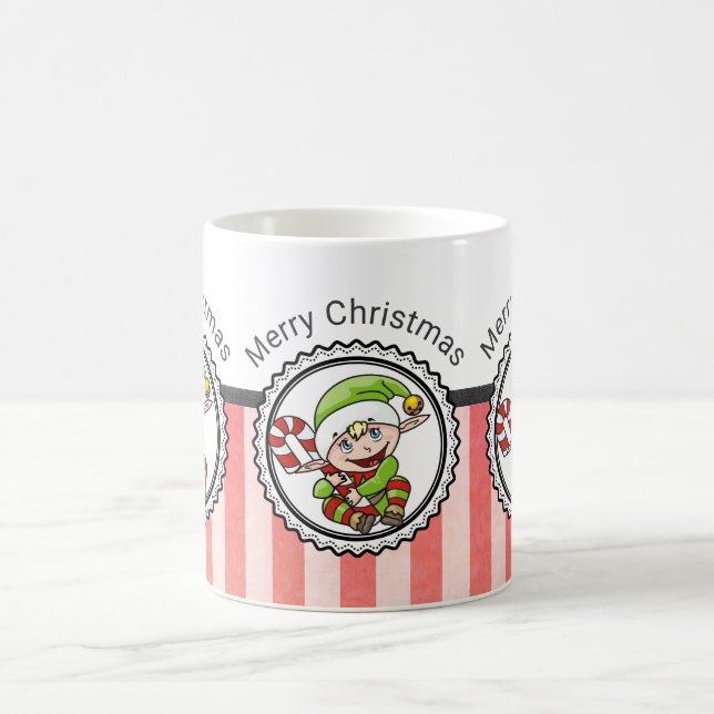 Mug Joli elfe de vacances avec Sucre de canne Joyeux N (Centre)