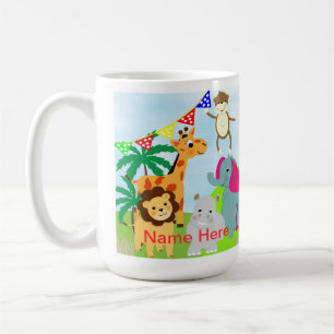 Mug Joli Enfants Jungle Animaux Thème