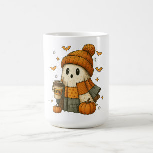 Mug Joli fantôme buvant du café Halloween