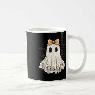 Mug Joli fantôme d'Halloween avec un nœud en dentelle