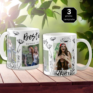Mug Joli Fleurs sauvages dessinés à la main 3 Photo Co