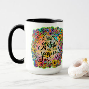 Mug Joli floral gracieux pour votre devis de voyage