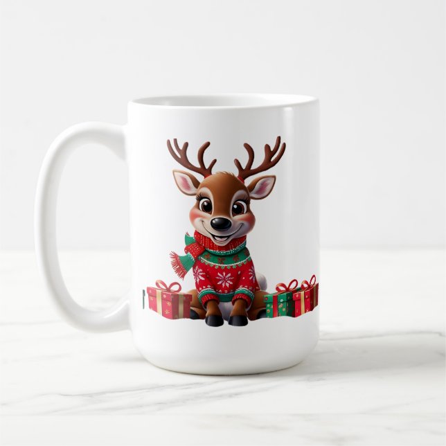 Mug Joli Humour moderne tendance Funny Joyeux Noël (Gauche)